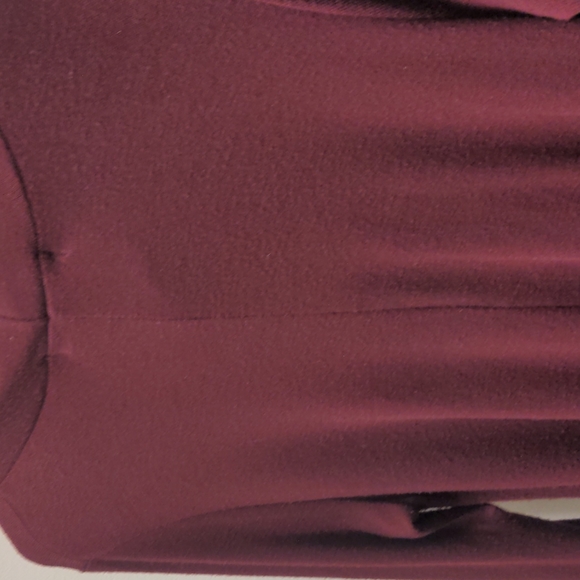 Dark Ruby Handkerchief Sweater Tunic with Cowl Neck - Picture 7 of 8